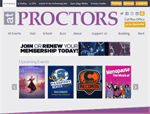 Tablet Screenshot of proctors.org